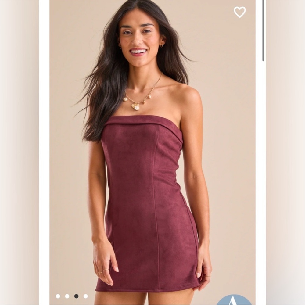 Altar’d state Shay suede Strapless brown women’s Dress size XL NWT